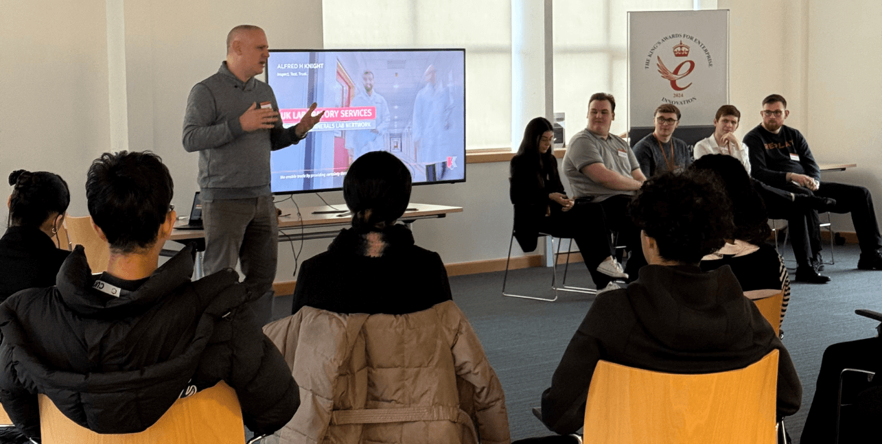 AHK colleague, Adrian Speed, presenting to a group of students.