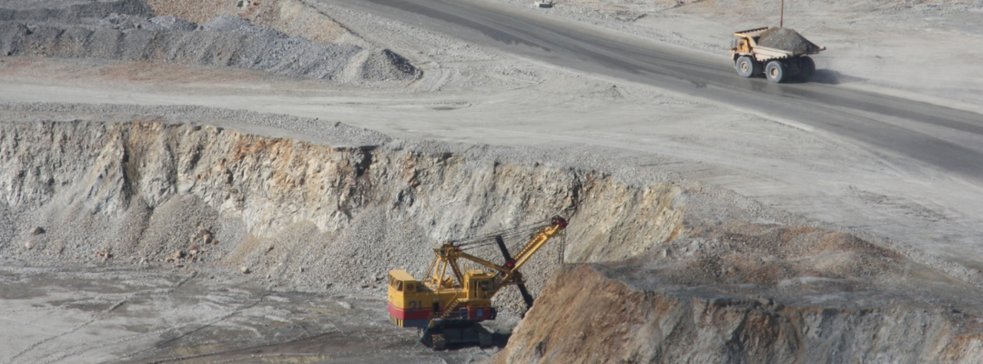 Wide-angle view of Molybdenum-copper mine site