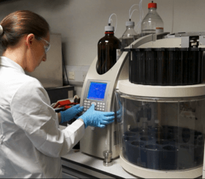 Christina McKendry working in lab 